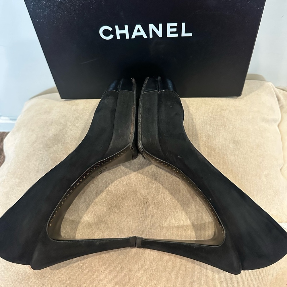 CHANEL heels Black Leather - Picture 6 of 12